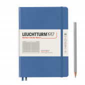 Записная книжка блокнот Leuchtturm A5 (145 x 210 мм) Muted Colours в клетку, голубой