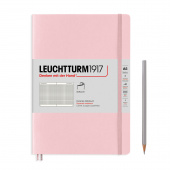 Записная книжка блокнот в мягкой обложке Leuchtturm Medium A5 Muted Colours в клетку, розовый