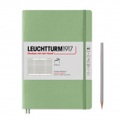 Записная книжка блокнот в мягкой обложке Leuchtturm Medium A5 Muted Colours в клетку, зеленый