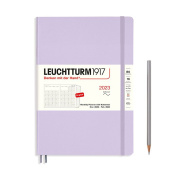 Ежемесячник 2023 на 16 мес. Leuchtturm B5 (178 х 254 мм) с записной книжкой в гибкой обложке, сирень
