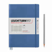 Записная книжка блокнот в мягкой обложке Leuchtturm Medium A5 Muted Colours в клетку, голубой