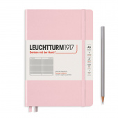 Записная книжка блокнот Leuchtturm A5 (145 x 210 мм) Muted Colours в клетку, розовый