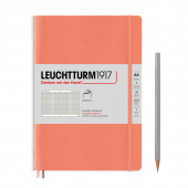 Записная книжка блокнот в мягкой обложке Leuchtturm Medium A5 Muted Colours в клетку, оранжевый