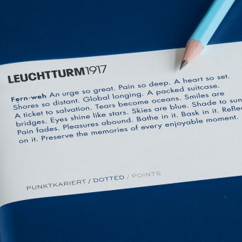Записная книжка Leuchtturm A5 (145 x 210 мм) в точку, специальная серия LEUCHTKRAFT, лазурный