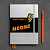 Записная книжка блокнот Leuchtturm A5 (в точку), лимитированная серия Neon!, серебро/оранжевый
