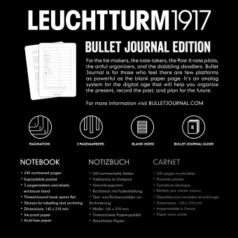 Записная книжка блокнот Bullet Journal Leuchtturm A5 (145 x 210 мм) в точку, изумруд