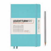 Записная книжка блокнот Leuchtturm Medium A5 Rising Colours в линию, аквамарин