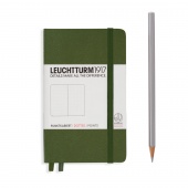 Записная книжка блокнот Leuchtturm A6 (в точку), хаки
