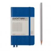 Записная книжка Leuchtturm A6 (в клетку), королевский синий