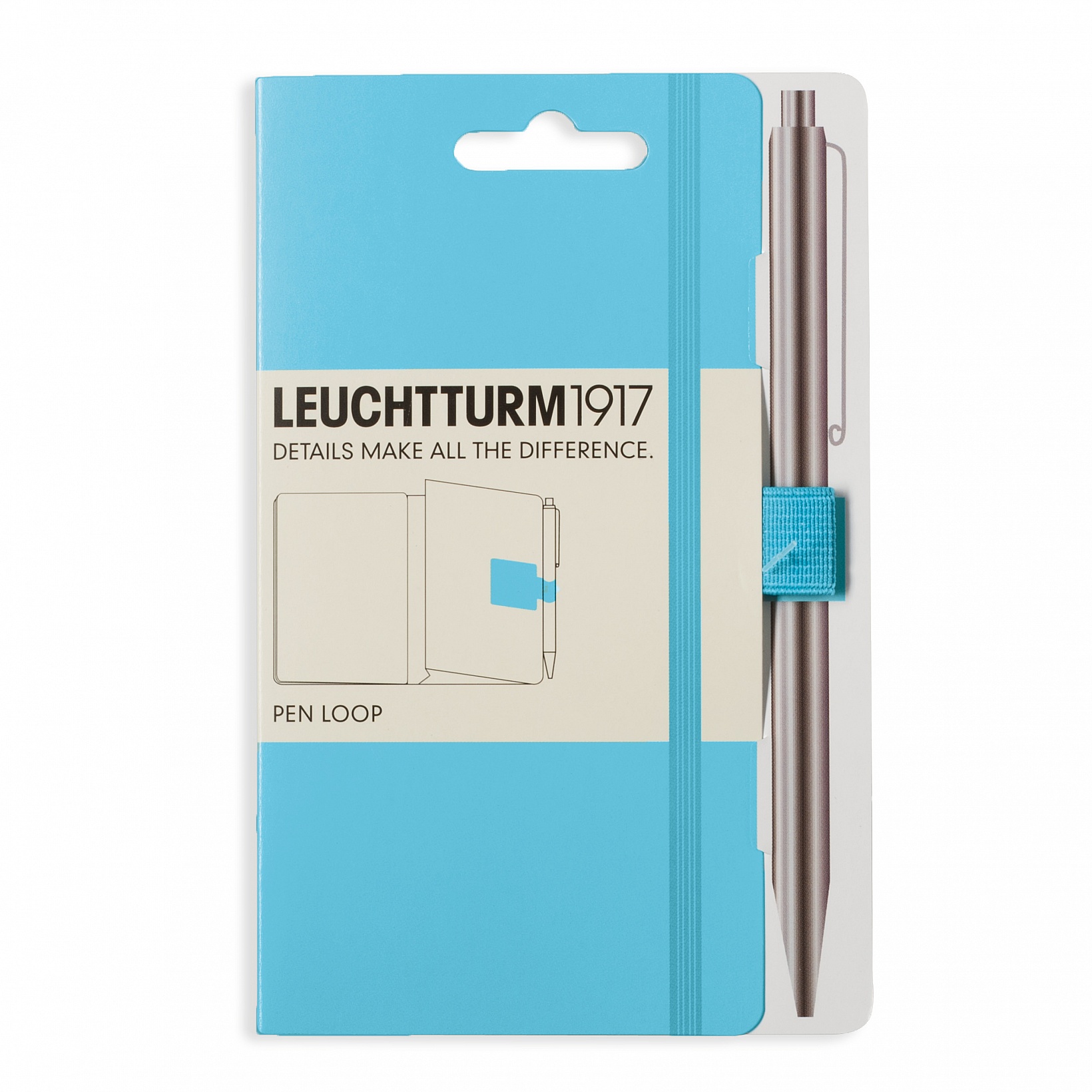 Петля-держатель в блокнот для ручки Leuchtturm, голубая