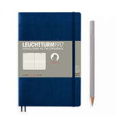 Записная книжка блокнот в мягкой обложке Leuchtturm B6+ (в линейку), темно-синий