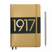 Записная книжка Leuchtturm A5 (145 x 210 мм) нелинованная, юбилейное издание 1917, золотая