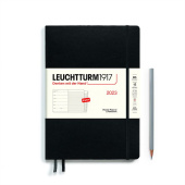 Еженедельник 2023 Leuchtturm B5 с записной книжкой + доп. буклет, черный