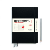 Еженедельник 2023 Leuchtturm B5 (178 х 254 мм) с записной книжкой + доп. буклет, черный