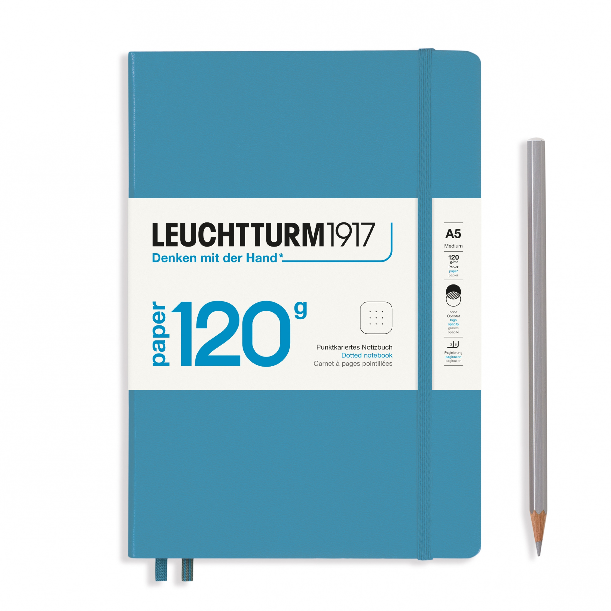 Записная книжка блокнот Leuchtturm 120g Edition в точку, нордический синий