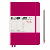 Еженедельник Leuchtturm 2020 А5 с доп. буклетом, ягодный