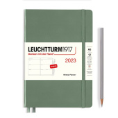 Еженедельник 2023 Leuchtturm А5 + доп. буклет, олива