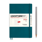 Еженедельник 2023 Leuchtturm B6+ в гибкой обложке с записной книжкой, океан