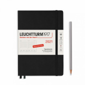 Ежедневник 2021 А5 Leuchtturm1917, черный