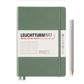 Записная книжка блокнот Leuchtturm A5 Smooth Colours в точку, олива