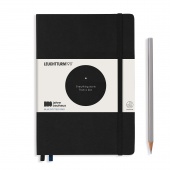 Записная книжка блокнот Leuchtturm A5 (145 x 210 мм) в точку, лимитированная серия Bauhaus 100, чёрная