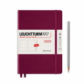 Еженедельник 2022 А5 Leuchtturm + доп. буклет, винный