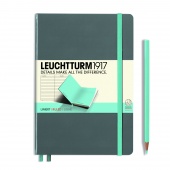 Записная книжка Leuchtturm Bicolore А5 (в линейку), серо-голубая