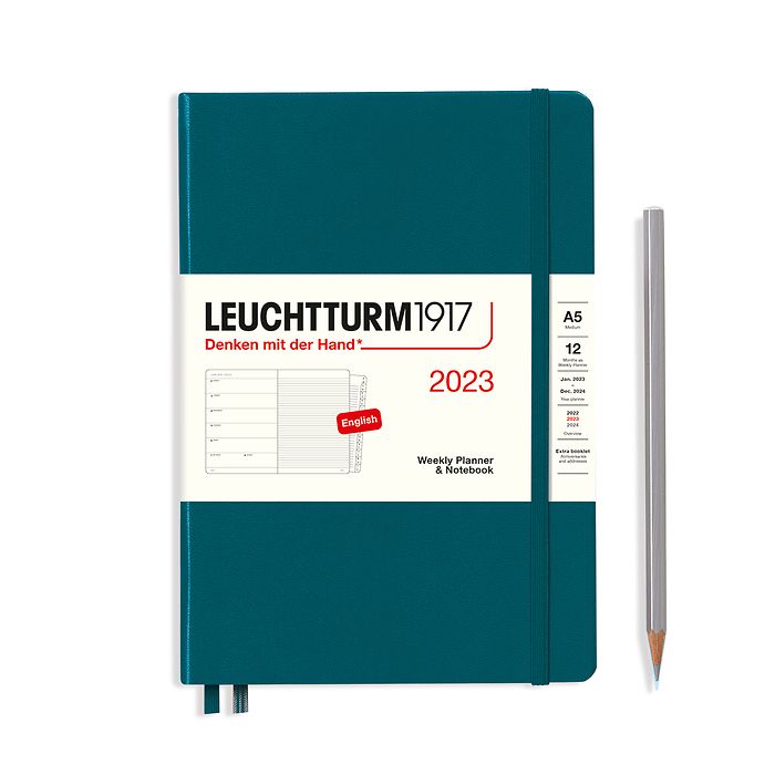 Еженедельник 2023 Leuchtturm А5 с записной книжкой + доп. буклет, океан