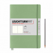 Записная книжка блокнот в мягкой обложке Leuchtturm A5 (145 x 210 мм) Muted Colours нелинованная, зеленый