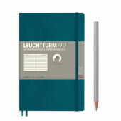 Записная книжка блокнот в мягкой обложке Leuchtturm B6+ в линию, океан