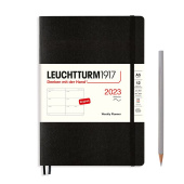 'Еженедельник 2023 Leuchtturm А5 в гибкой обложке, черный'