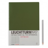 Записная книжка тетрадь Leuchtturm Jottbook А4 (в клетку), хаки