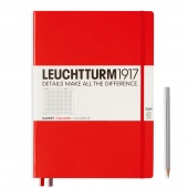 Записная книжка Leuchtturm Master Slim A4+ (в клетку), красная
