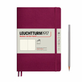 Записная книжка блокнот Leuchtturm в мягкой обложке A5 в точку, винный