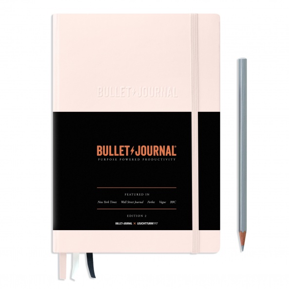 Записная книжка блокнот Bullet Journal, издание второе, в точку, розовый