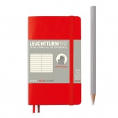 Записная книжка блокнот в мягкой обложке Leuchtturm A6 (в линейку), красная