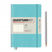 Записная книжка блокнот в мягкой обложке Leuchtturm A5 в точку, аквамарин