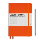 Записная книжка Leuchtturm A5 (145 x 210 мм) в линию, оранжевая