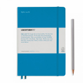Записная книжка Leuchtturm A5 (145 x 210 мм) в точку, лазурный, с цитатой
