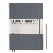 Записная книжка Leuchtturm Master Slim A4+ (в клетку), антрацит