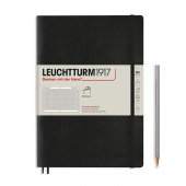 Записная книжка блокнот в мягкой обложке Leuchtturm В5 (в клетку), чёрная