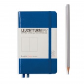 Записная книжка блокнот Leuchtturm A6 (нелинованная), темно-синяя