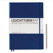 Записная книжка Leuchtturm Master Slim A4+ (в точку), темно-синяя