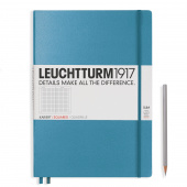 Записная книжка Leuchtturm Master Slim A4+ (в клетку), нордический синий