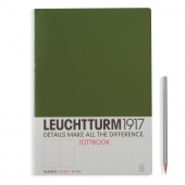 Записная книжка тетрадь Leuchtturm Jottbook А4 (нелинованная), хаки