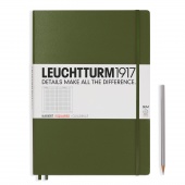 Записная книжка Leuchtturm Master Slim A4+ (в клетку), хаки