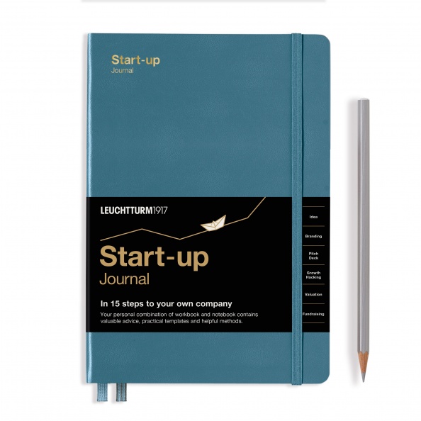 Записная книжка блокнот Leuchtturm Start-up Journal, синий камень