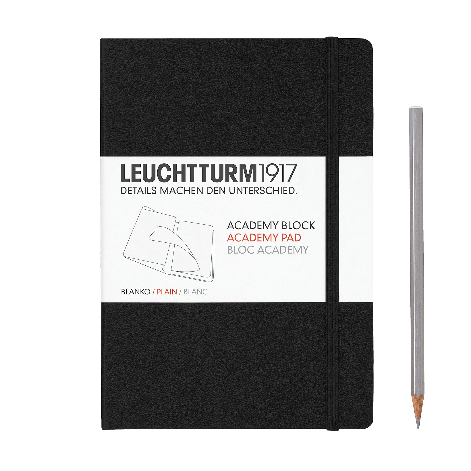 Блокнот с отрывными листами Leuchtturm Academy Pad A5 (нелинованный), черный
