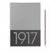 Записная книжка тетрадь Leuchtturm Jottbook А5 (в линейку), мягкая обложка, серебряная (2 шт)