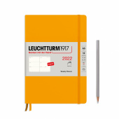 Еженедельник 2022 А5 Leuchtturm в гибкой обложке, тёплый жёлтый